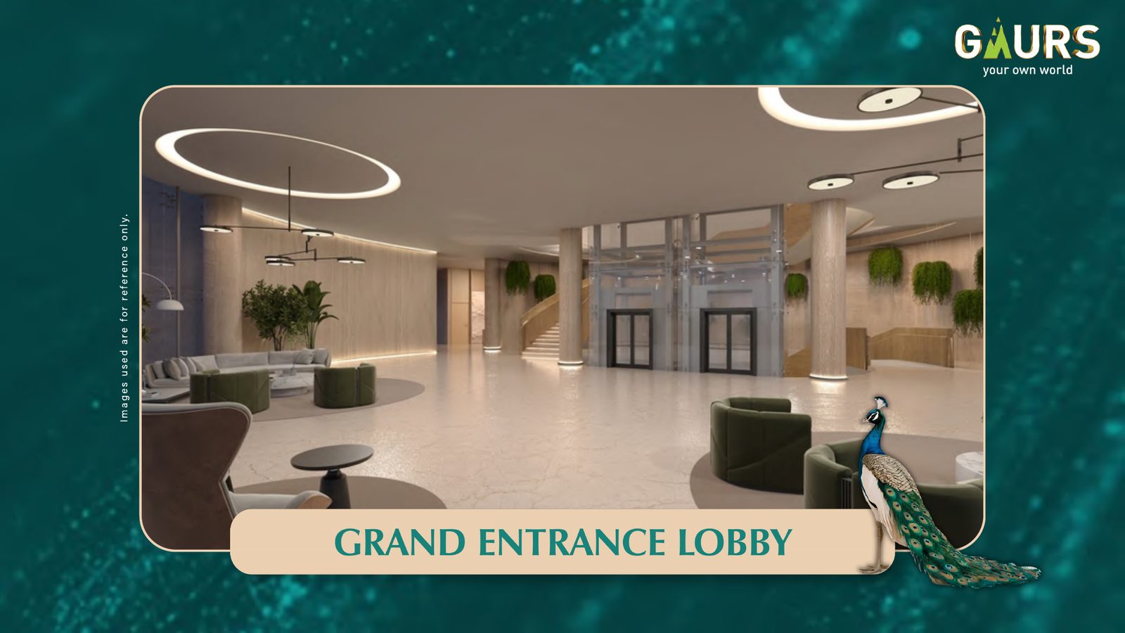 Gaur Alaris Grand Entrance Lobby render — artistic impression